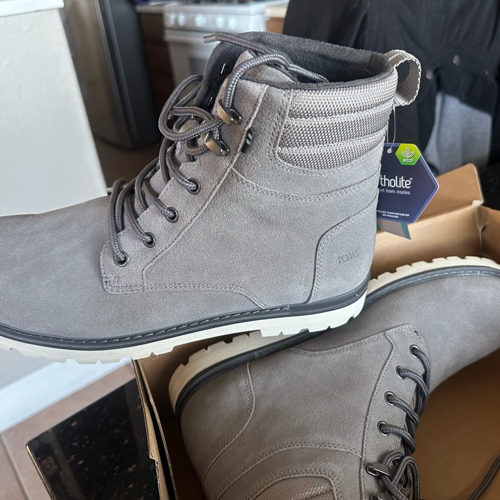 Nordstrom Men's Light Gray Lace-Up Boots